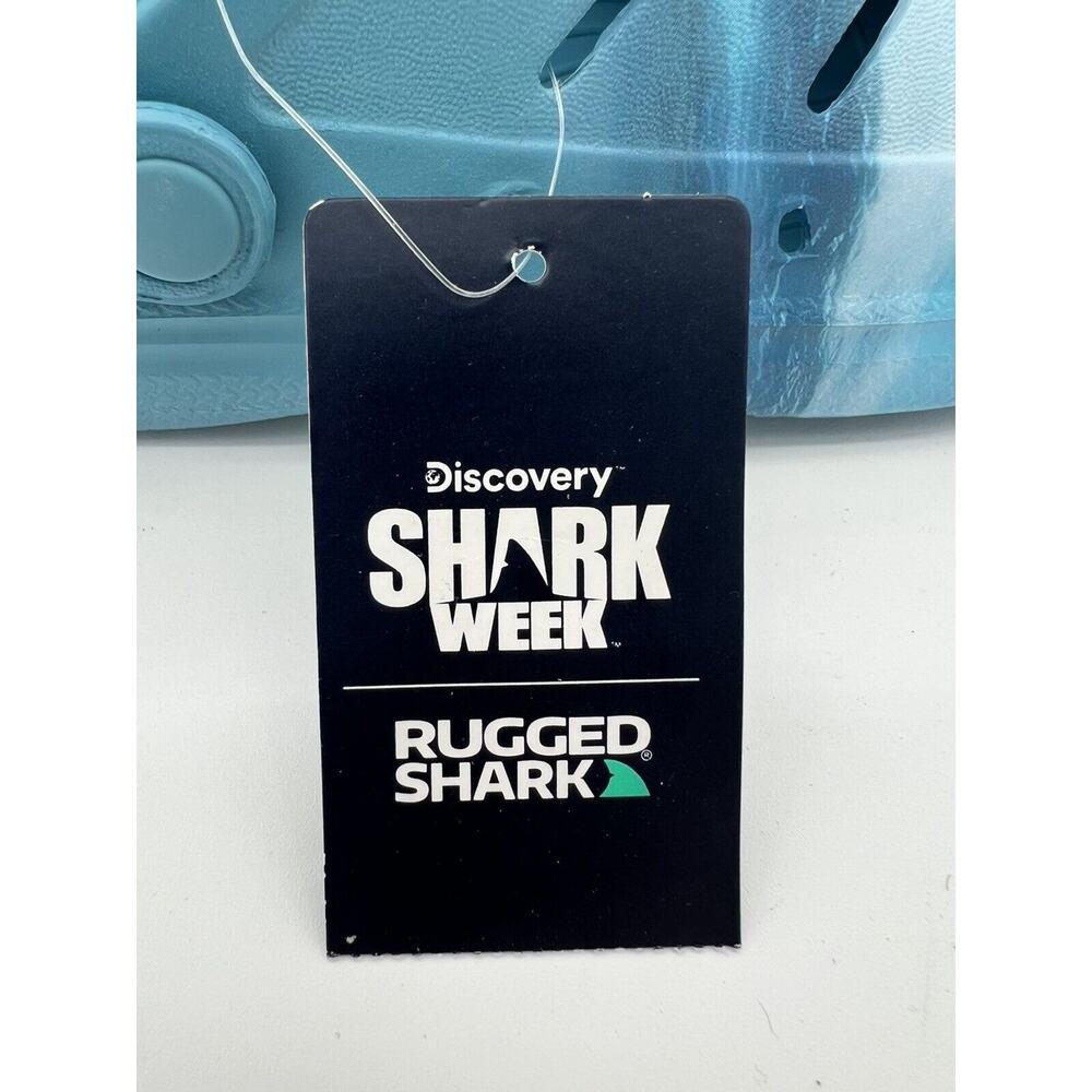Rugged Shark, Blue Shark clogs,Boys size 6 Washable Floatable Comfortable - Picture 6 of 11